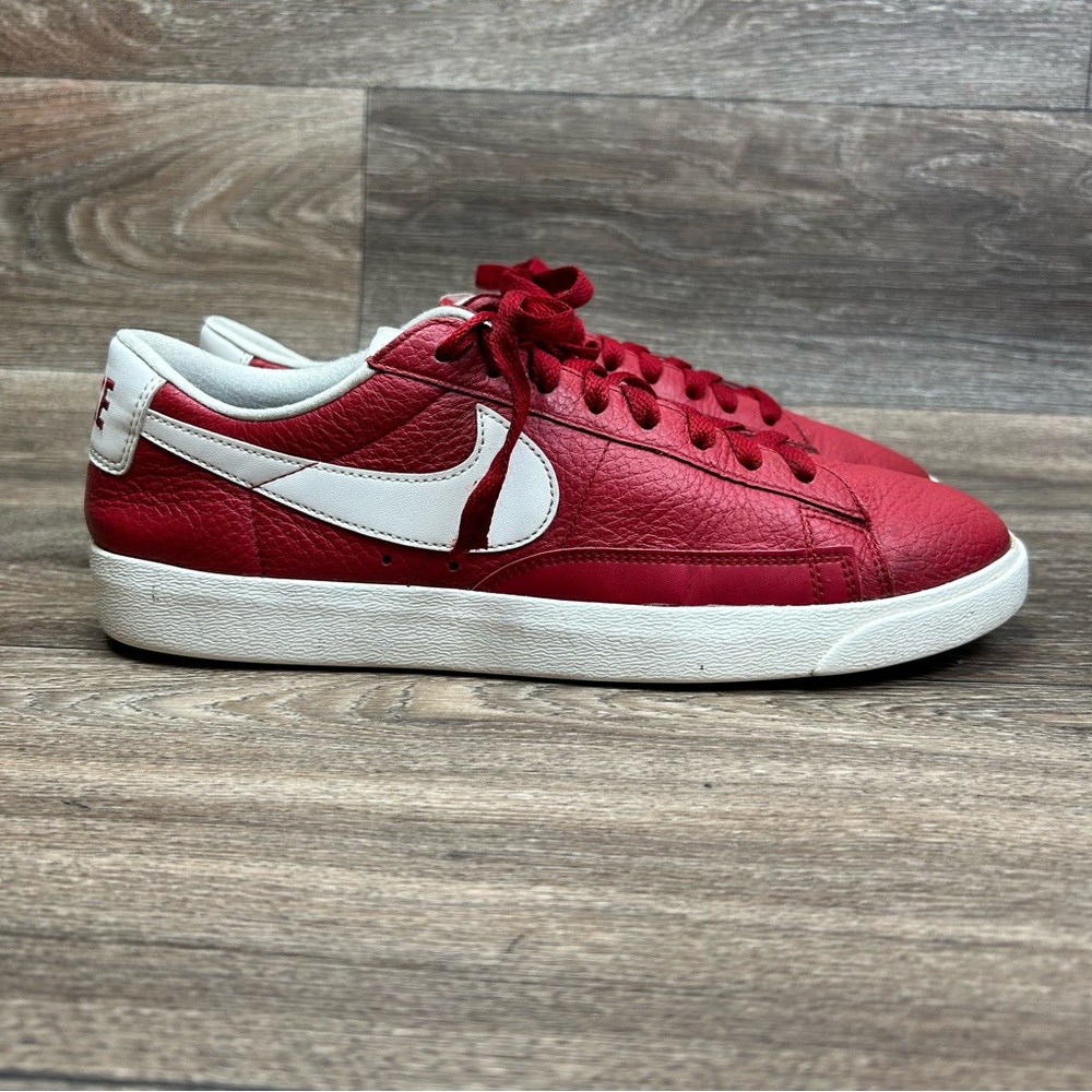 Nike Blazer Low PRM Womens 9.5 Red Sail Basketball Sneakers Gym Tennis Shoes - Picture 2 of 13